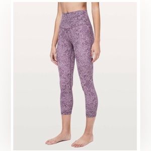Lululemon align crop 21 inch arabesque Antoinnette Smoky quartz leggings.